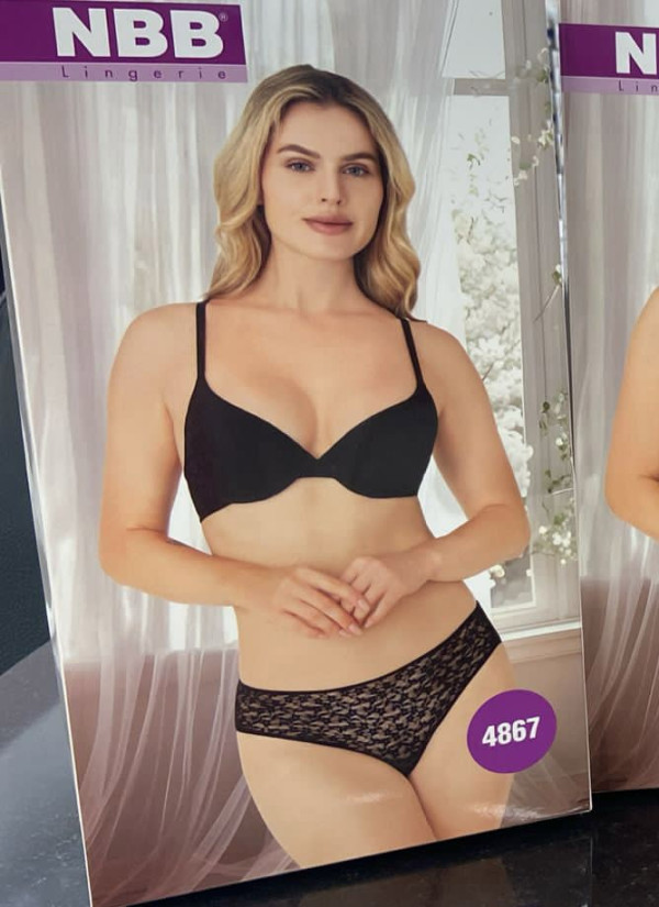 NBB 4867 Siyah Lace Bra and Briefs Set — Istanbul wholesale supplier