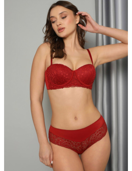 NBB 4805 BORDO Bra and Briefs Set — Turkish factory wholesale