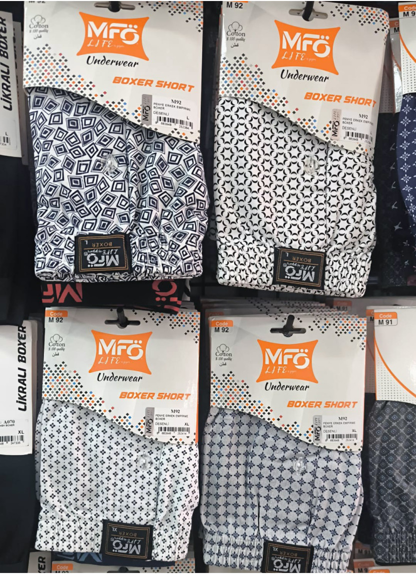 MFO A092 Karsik Assorted Boxer Briefs — Turkish factory wholesale