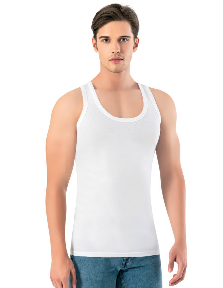 MFO A006 Beyaz Tank Top — Turkish textile wholesale