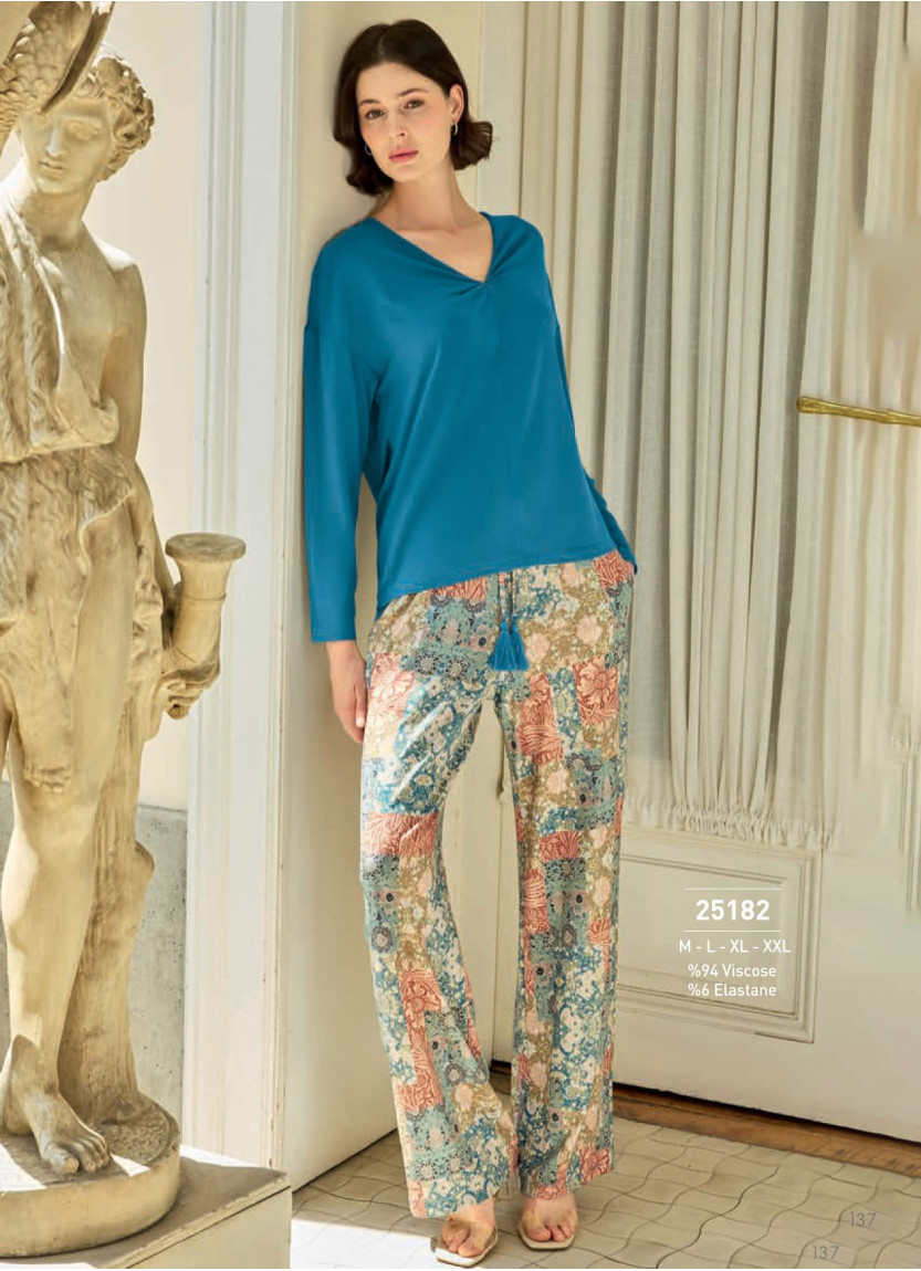 Комплект с Брюками (M+L+XL+2XL) MONAMISE 25182 — оптом от турецкой фабрики