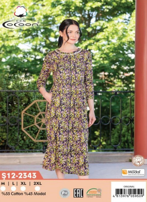 CCNŞ12-2343_ORI Modal Women's Robe (M+L+XL+2XL) — Turkey wholesale collection