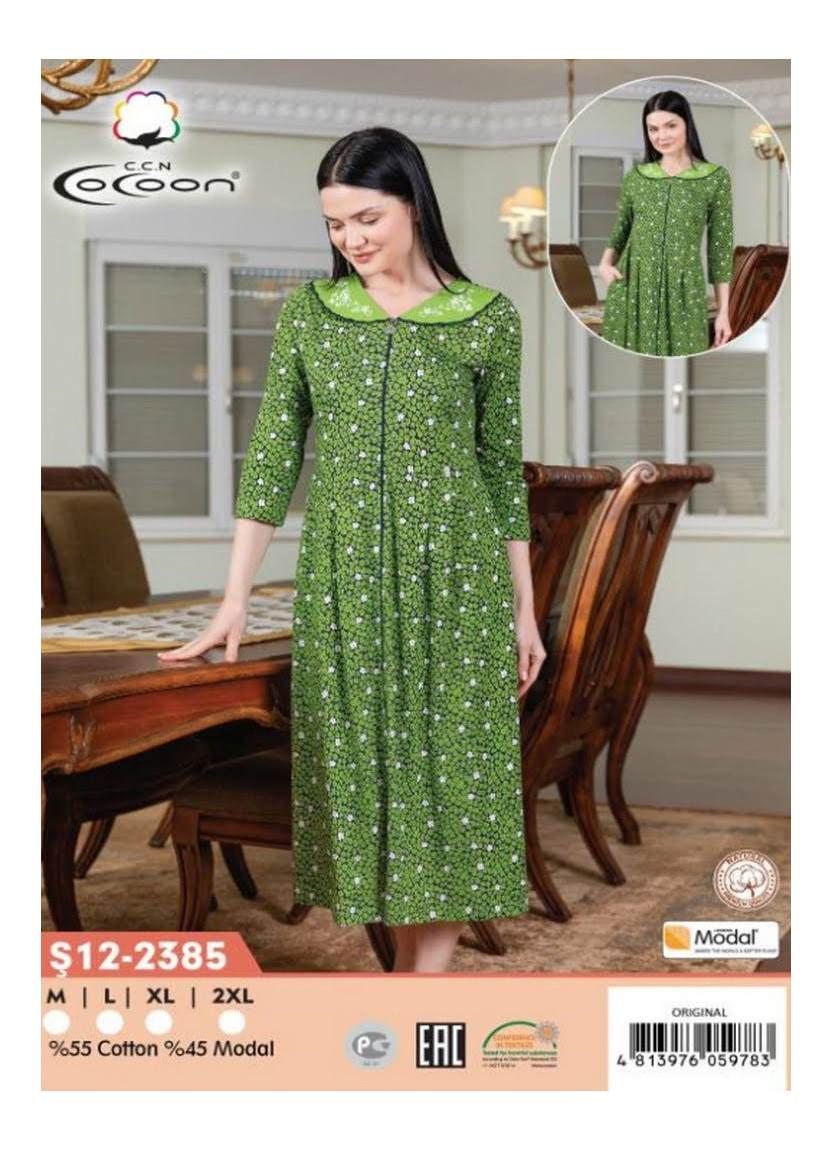 Халат Модал Женский на Молнии M+L+XL+2XL COCOON CCNŞ12-2385_ORI — оптом от турецкой фабрики