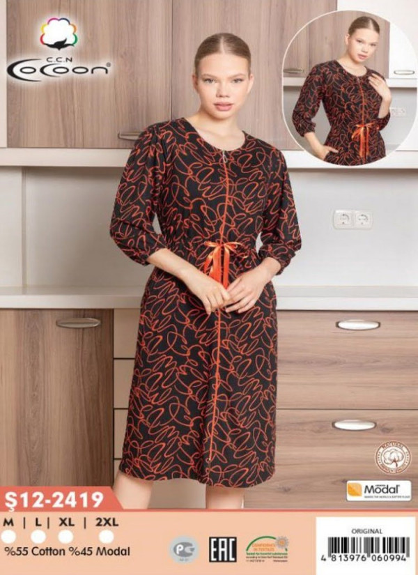 CCNŞ12-2419_ORI Modal Women's Robe (M+L+XL+2XL) — wholesale for boutiques