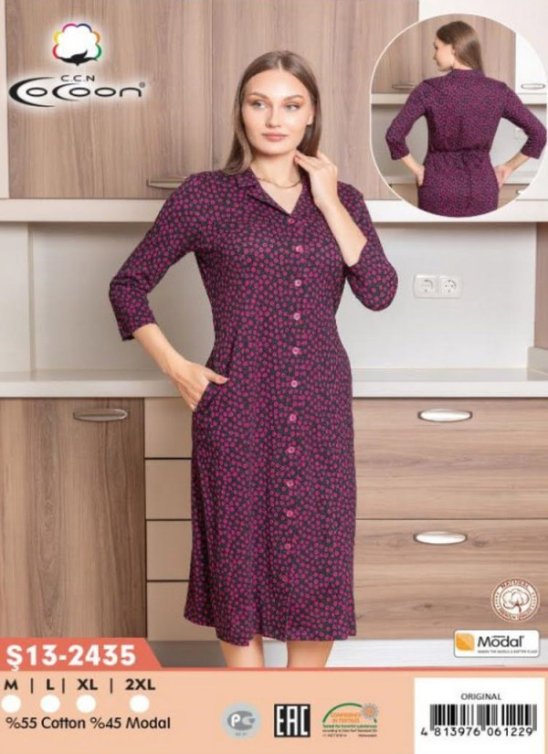 CCNŞ13-2435_ORI Modal Women's Robe (M+L+XL+2XL) — wholesale for boutiques