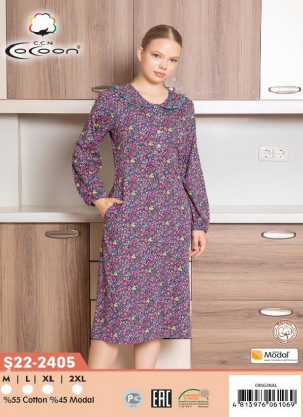 CCNŞ22-2405_ORI Modal Dress (M+L+XL+2XL) — Turkish factory wholesale