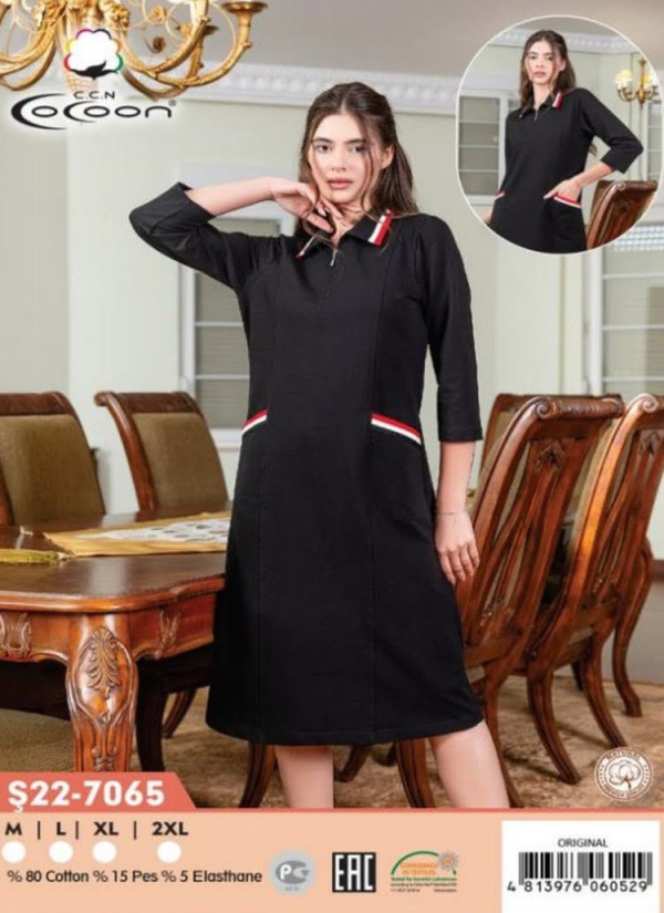 CCNŞ22-7065_ORI Cotton Dress (M+L+XL+2XL) — Turkish factory wholesale