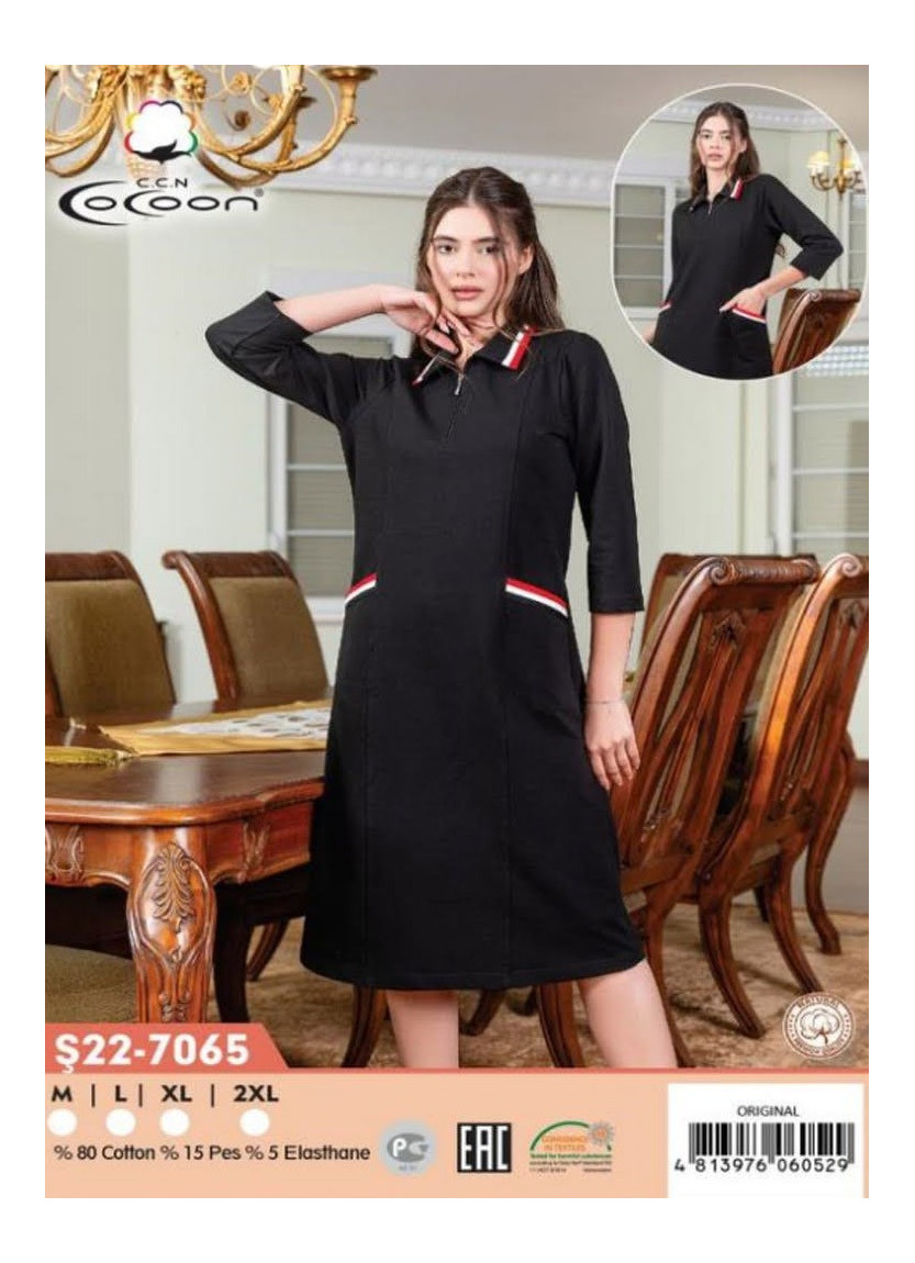 CCNŞ22-7065_ORI Cotton Dress (M+L+XL+2XL) — Turkish factory wholesale