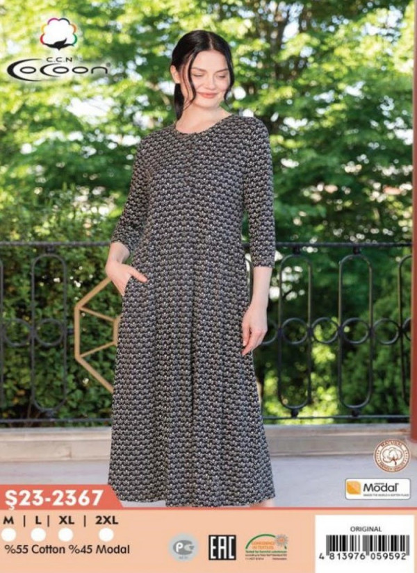 CCNŞ23-2367_ORI Modal Dress (M+L+XL+2XL) — Turkish factory wholesale