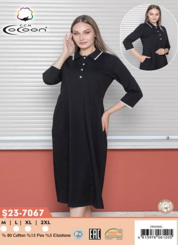 CCNŞ23-7067_ORI Cotton Dress (M+L+XL+2XL) — Turkey wholesale collection