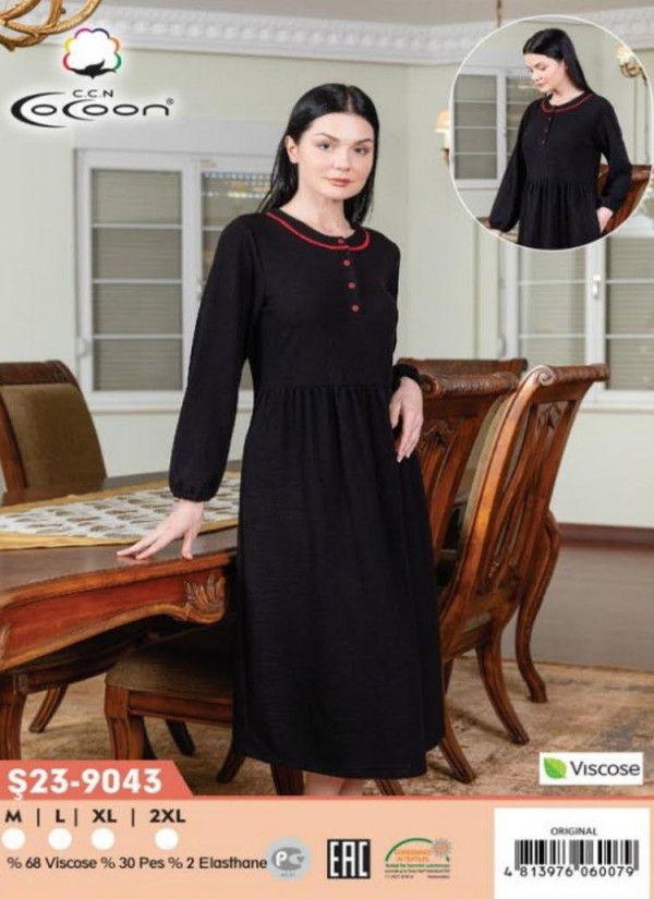 CCNŞ23-9043_ORI Viscose Dress (M+L+XL+2XL) — Turkish factory wholesale