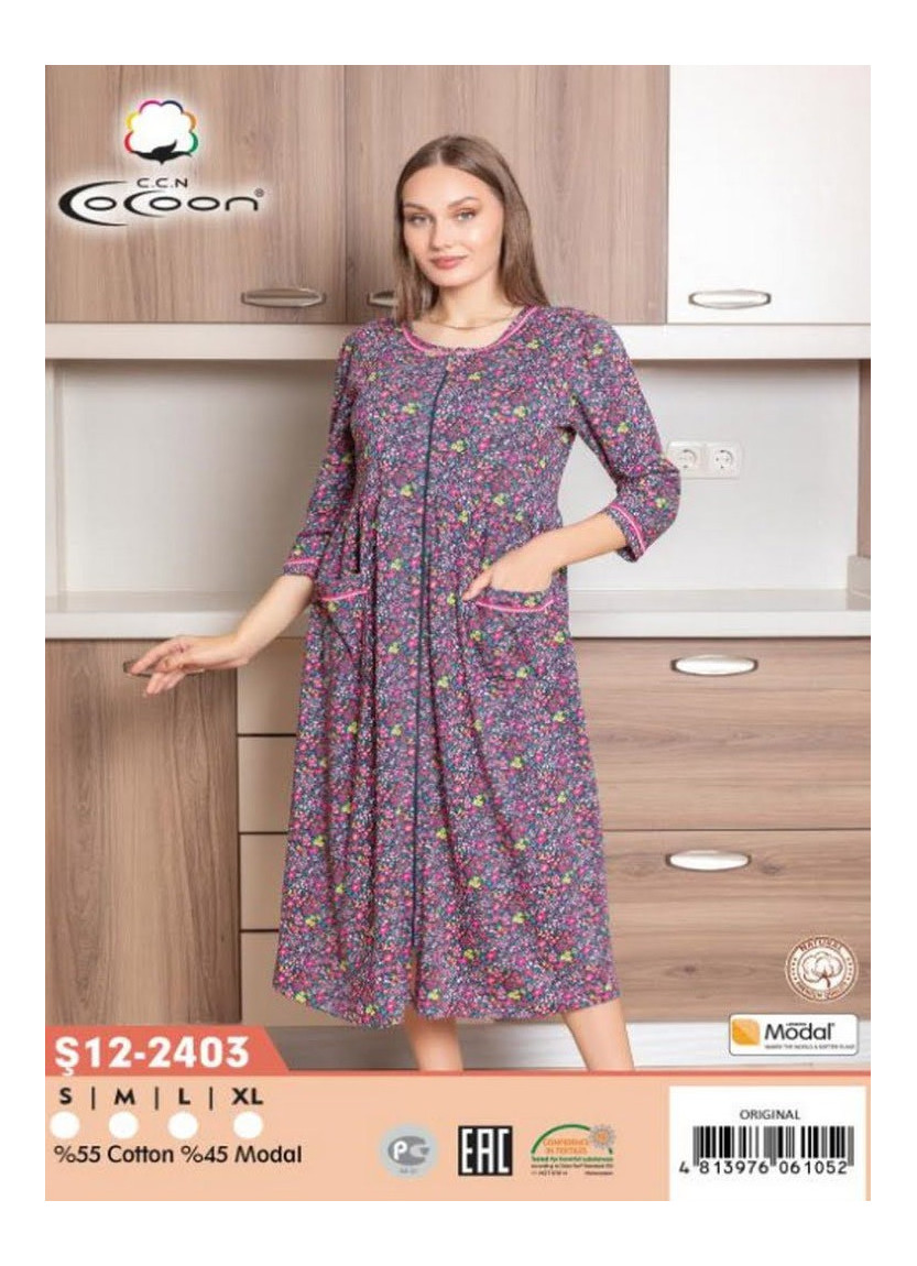 CCNŞ12-2403_ORI Modal Women's Robe (S+M+L+XL) — Turkish factory wholesale