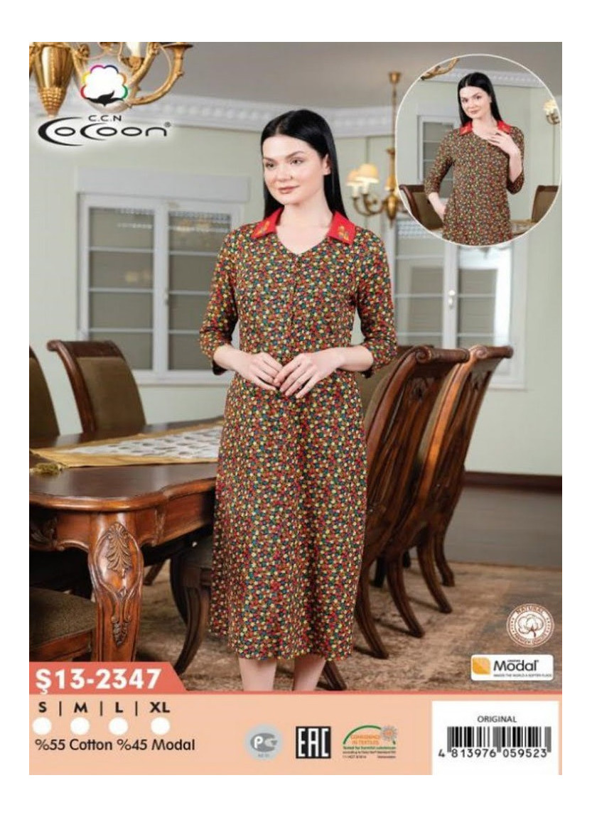 CCNŞ13-2347_ORI Modal Women's Robe (S+M+L+XL) — Turkish factory wholesale