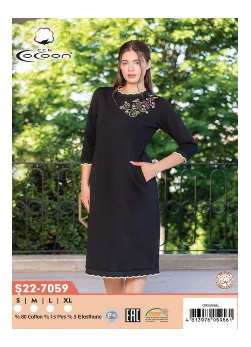 Платье Хлопок S+M+L+XL COCOON CCNŞ22-7059_ORI — фабричная коллекция оптом