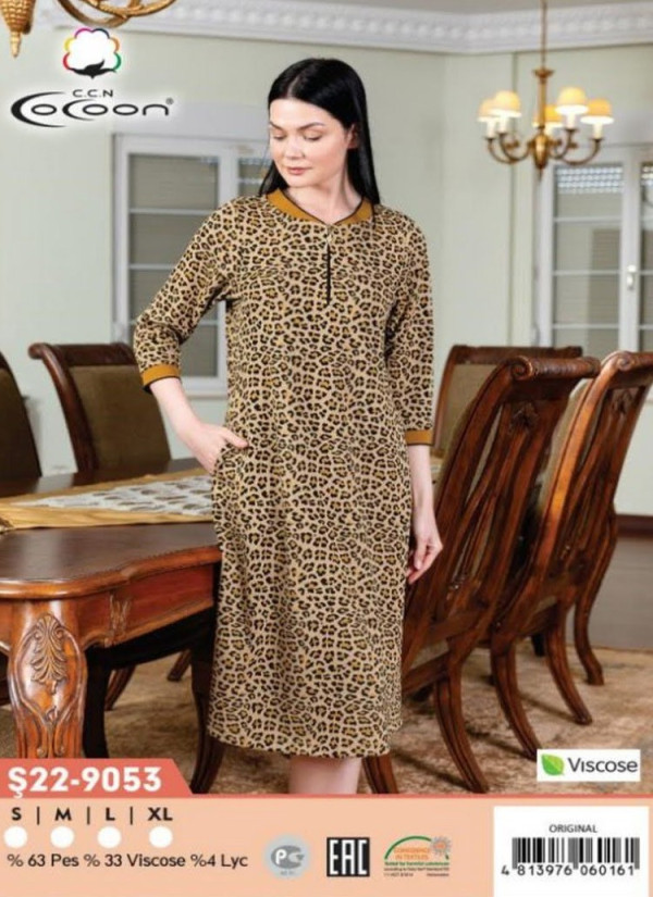 CCNŞ22-9053_ORI Viscose Dress (S+M+L+XL) — Turkish factory wholesale