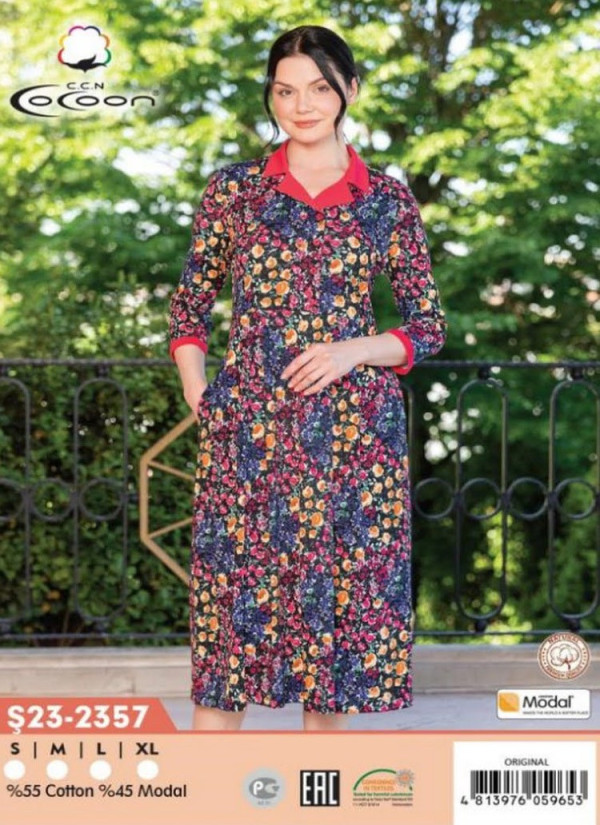 CCNŞ23-2357_ORI Modal Dress (S+M+L+XL) — Turkish factory wholesale