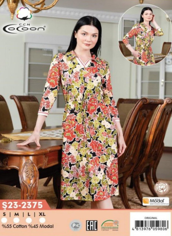 CCNŞ23-2375_ORI Modal Dress (S+M+L+XL) — Turkey wholesale collection