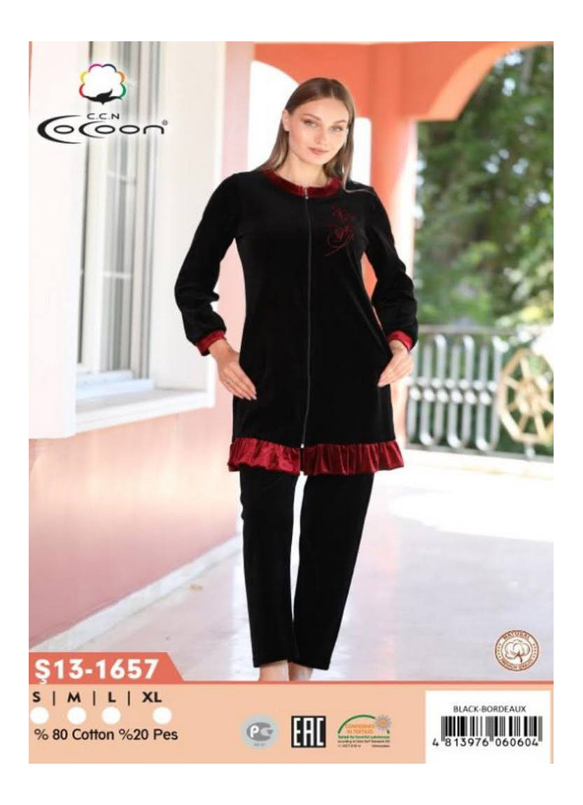 CCNŞ61-1657_BBO Velour Pants Homewear Set (S+M+L+XL) — Turkey wholesale collection