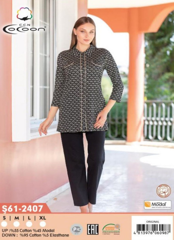 CCNŞ61-2407_ORI Modal Pants Homewear Set (S+M+L+XL) — Istanbul wholesale supplier