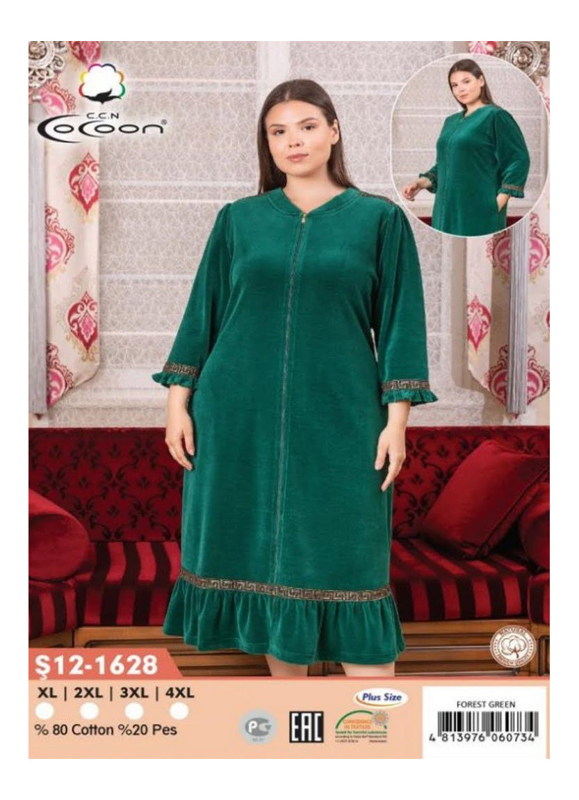 CCNŞ12-1628_FRS Velour Women's Robe (XL+2XL+3XL+4XL) — wholesale for boutiques