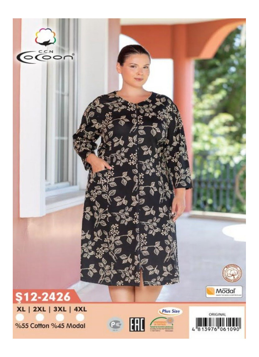 CCNŞ12-2426_ORI Modal Women's Robe (XL+2XL+3XL+4XL) — wholesale for boutiques