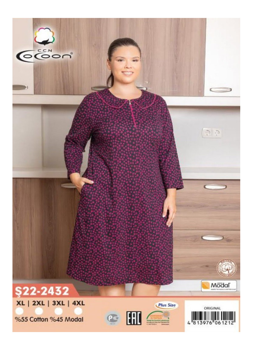 Платье Модал XL+2XL+3XL+4XL COCOON CCNŞ22-2432_ORI — купить оптом со Стамбула