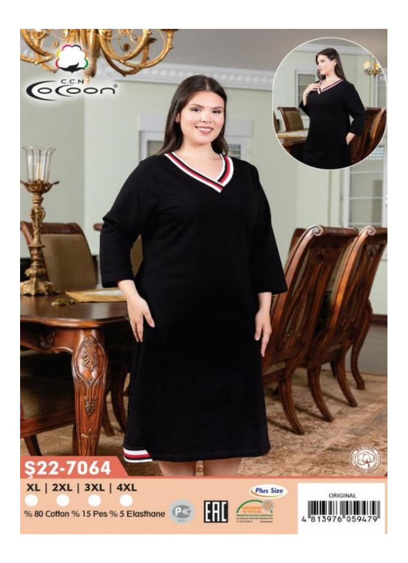 Платье Хлопок XL+2XL+3XL+4XL COCOON CCNŞ22-7064_ORI — фабричная коллекция оптом