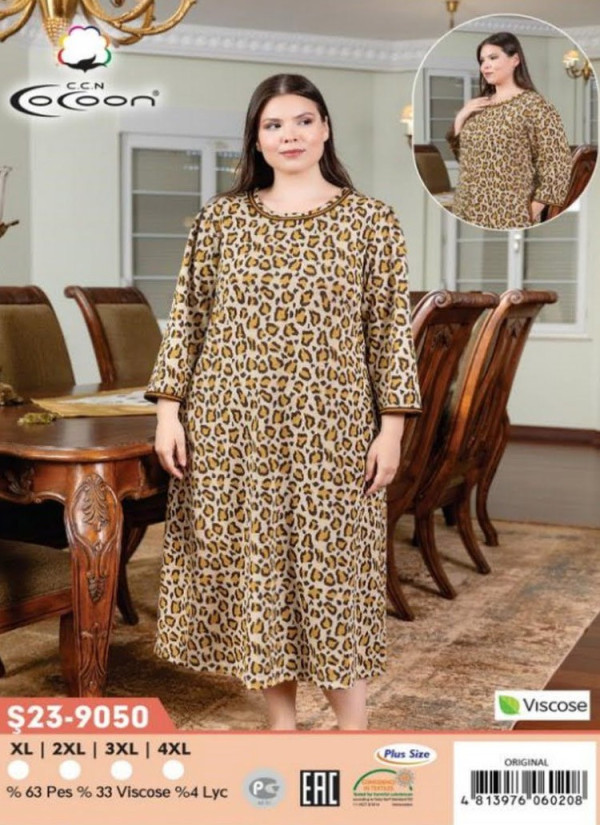 CCNŞ23-9050_ORI Viscose Dress (XL+2XL+3XL+4XL) — wholesale for boutiques