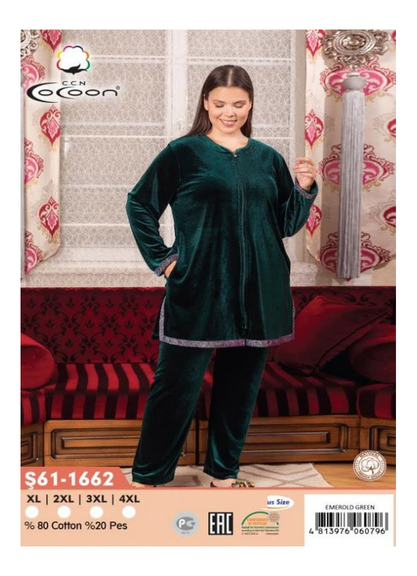 CCNŞ61-1662_EME Velour Pants Homewear Set (XL+2XL+3XL+4XL) — Turkey wholesale collection