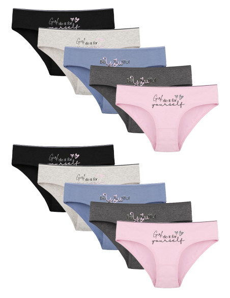 Donella 5171PB187 Assorted 10-Pack Girls' Briefs — factory-direct from Turkey