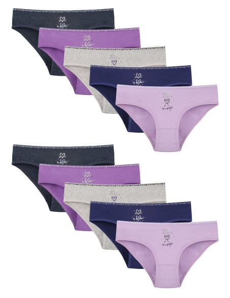 Donella 5171PB191 Assorted 10-Pack Girls' Briefs — Turkish factory wholesale