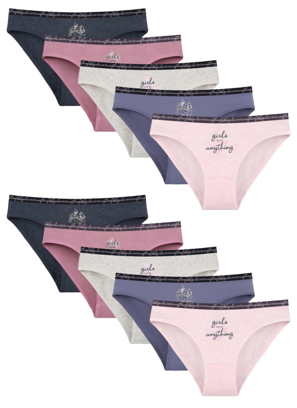 Donella 2171PB157 Assorted 10-Pack Women's Briefs — factory-direct from Turkey