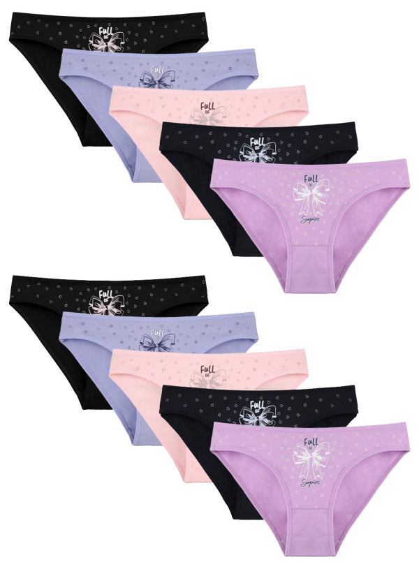 Donella 2171PB190 Assorted 10-Pack Women's Briefs — direct Turkish factory supply