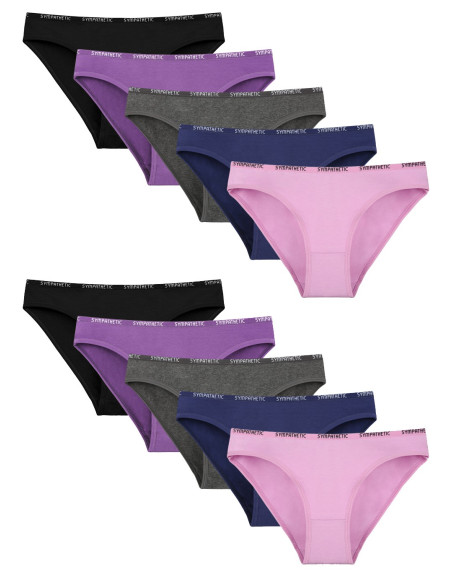 Donella 2171PD14 Assorted 10-Pack Women's Briefs — factory-direct from Turkey