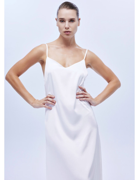 Bonjour Madame 1631 ECRU Satin Nightdress — Turkey wholesale collection