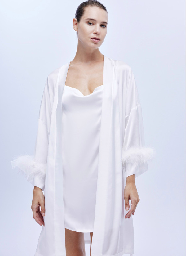 Bonjour Madame 1633 ECRU Satin Nightdress — wholesale from Turkey