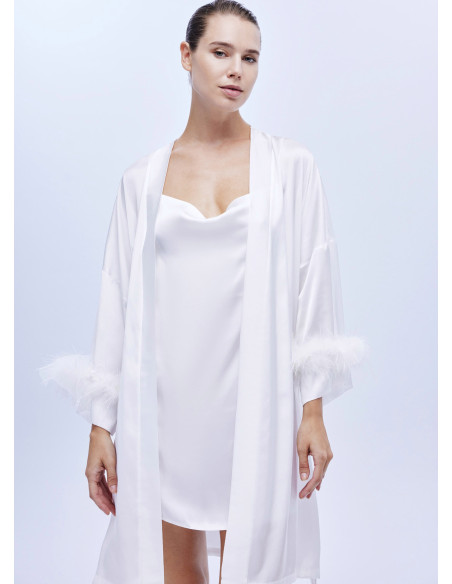 Bonjour Madame 1633 ECRU Satin Nightdress — wholesale from Turkey