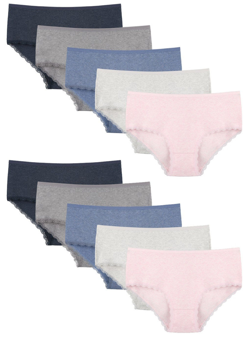 Donella 2524D3 Assorted 10-Pack Women's Briefs — wholesale for boutiques