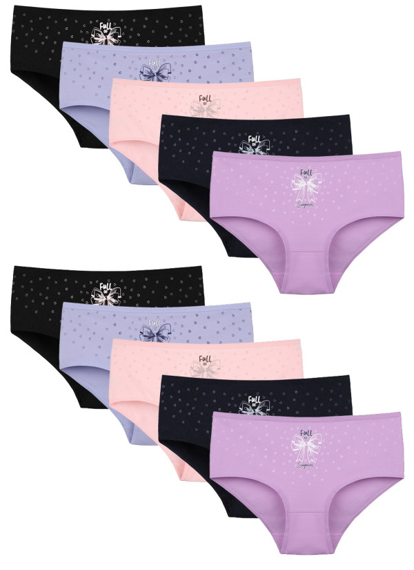 Donella 2571PB190 Assorted 10-Pack Women's Briefs — Turkish factory wholesale