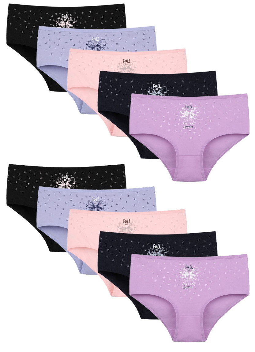 Donella 2571PB190 Assorted 10-Pack Women's Briefs — Turkish factory wholesale