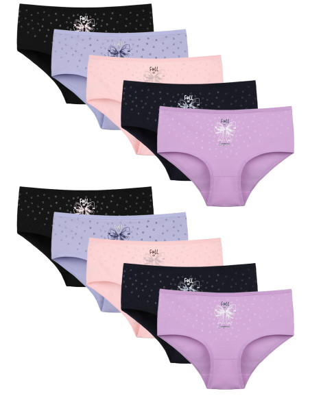Donella 2571PB190 Assorted 10-Pack Women's Briefs — Turkish factory wholesale
