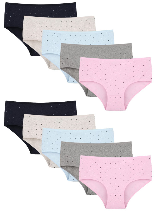 Donella 258142 Assorted 10-Pack Women's Briefs — factory-direct from Turkey