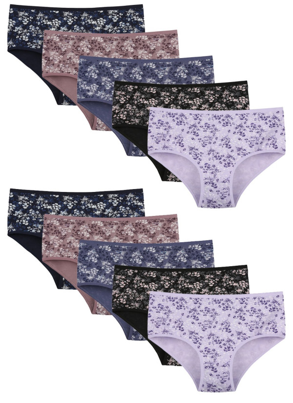 Donella 258143 Assorted 10-Pack Women's Briefs — Turkish factory wholesale