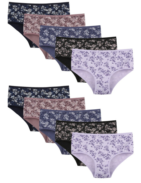 Donella 258143 Assorted 10-Pack Women's Briefs — Turkish factory wholesale