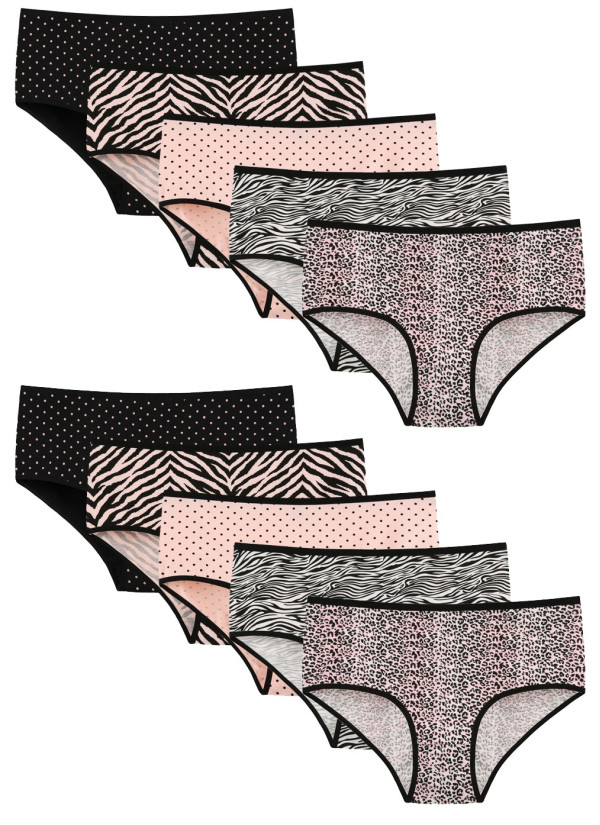 Donella 258145 Assorted 10-Pack Women's Briefs — Turkey wholesale collection