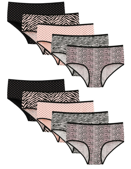 Donella 258145 Assorted 10-Pack Women's Briefs — Turkey wholesale collection
