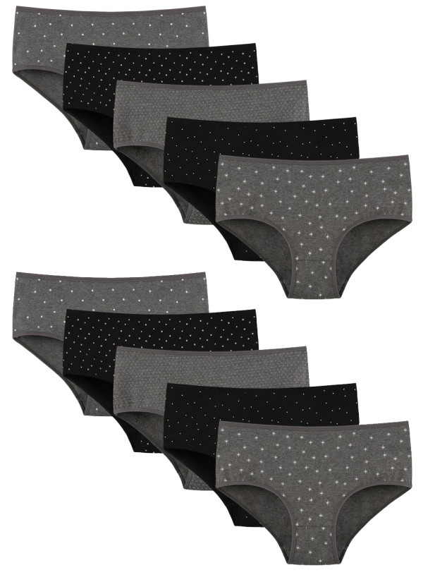 Donella 258147 Assorted 10-Pack Women's Briefs — direct Turkish factory supply