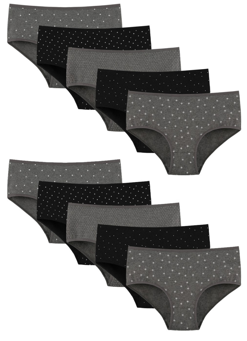 Donella 258147 Assorted 10-Pack Women's Briefs — direct Turkish factory supply