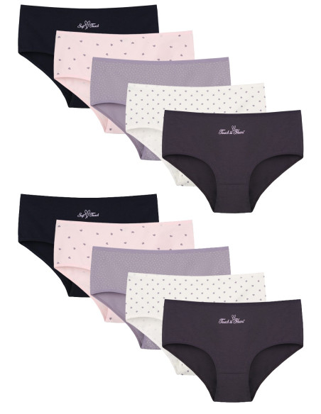Donella 2581B40 Assorted 10-Pack Women's Briefs — wholesale for boutiques