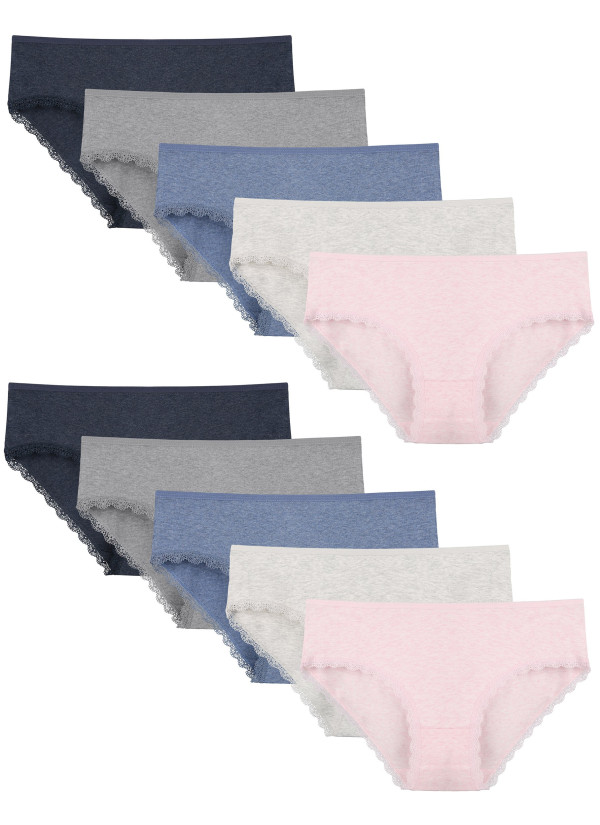 Donella 3124D3 Assorted 10-Pack Women's Briefs — direct Turkish factory supply